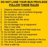 Bus Rules - Numbers 1-15