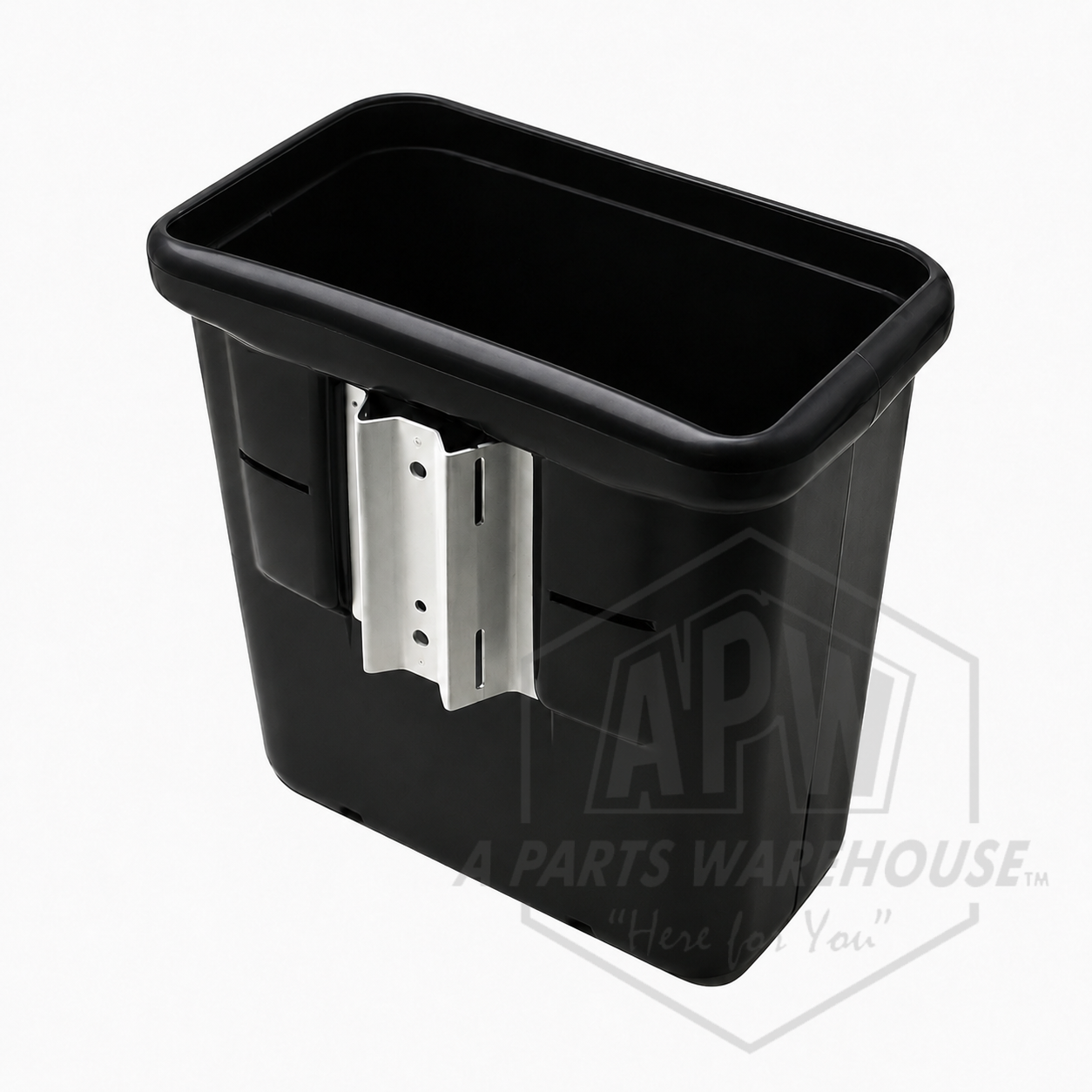 Heavy Duty Plastic Trash Can with Mounting Bracket