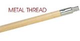 Broom Handle - 48" Metal Thread