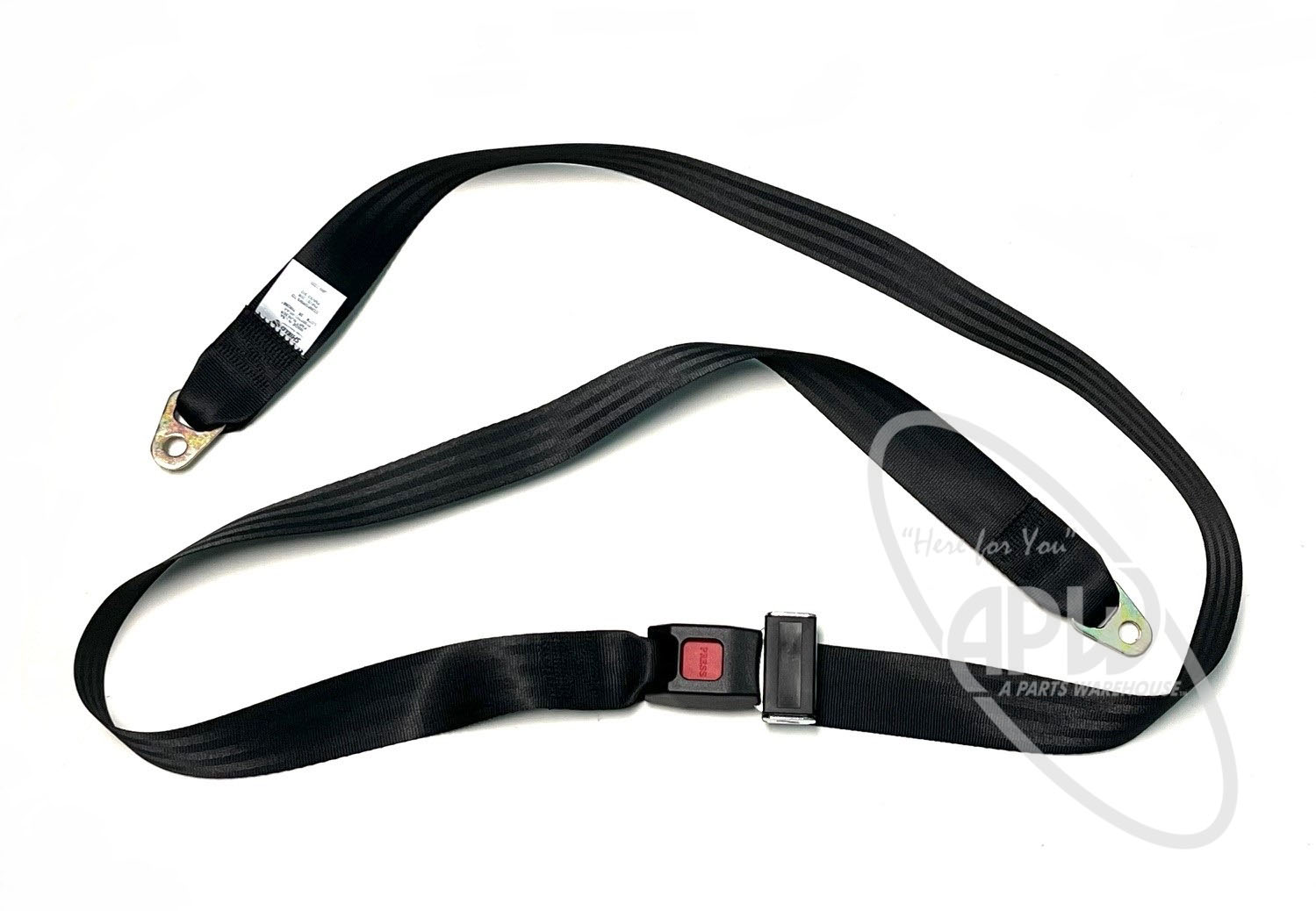 2 Point, Adjustable, 90" Lap Belt, Flat Brackets