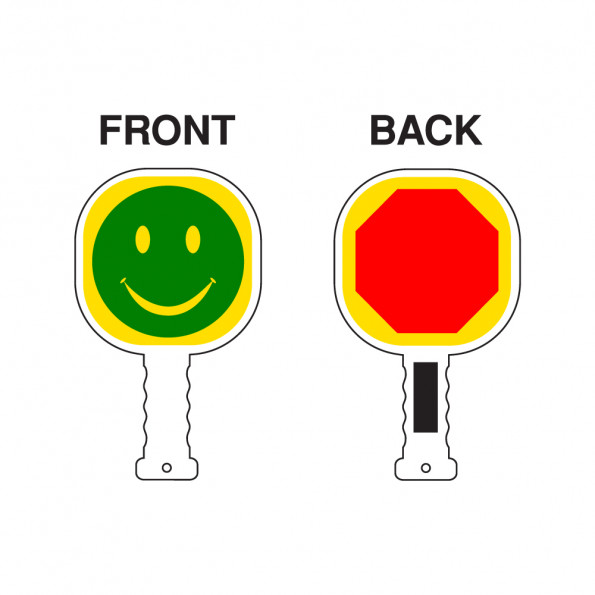 Crossing Guard Paddle Smiley/Stop with Magnet