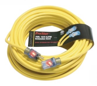 ProStar 12/3 SJTW Heavy Duty Lighted Extension Cord 75'