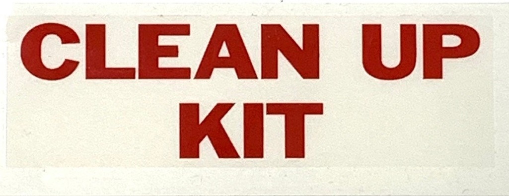 Clean Up Kit- 2.75" X 6" Red on Clear
