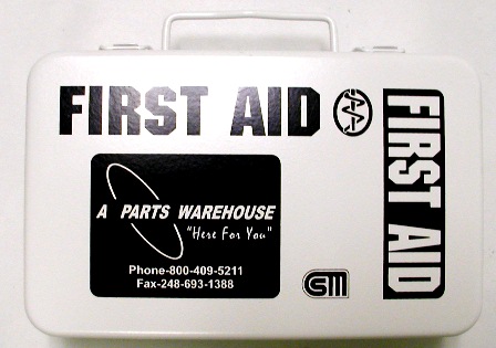 School Bus First Aid Kit, Metal, Complete
