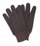 Men's Brown Jersey Gloves 12 Pack